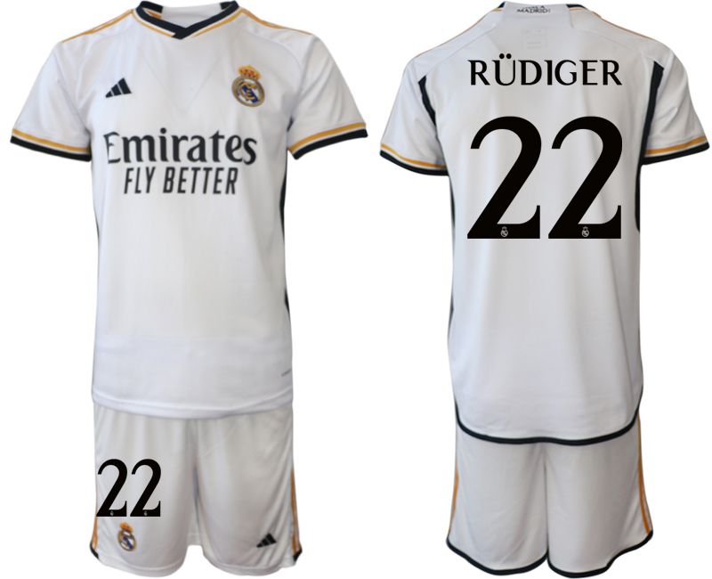 Men 2023-2024 Club Real Madrid home white #22 Soccer Jersey